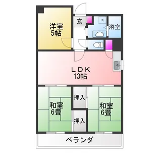 プラザフェニックス鶴舞【7階】の間取り