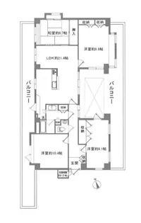 ビバーチェ武蔵野【6階】の間取り