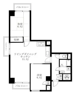 ライオンズマンション東品川【6階】の間取り