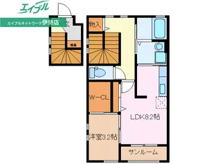 ボワリジエールB【2階】の間取り