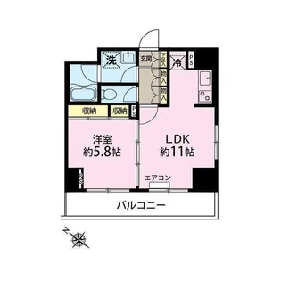 ベェルヴェル稲城【5階】の間取り