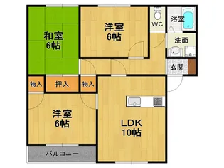 サンロジュマン【1階】の間取り