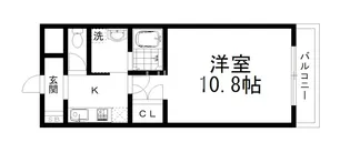 ラフェスタ天神川【3階】の間取り