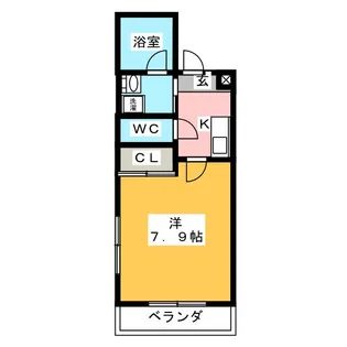 Fille Flats SHIZUOKA-IZUMICHO【5階】の間取り