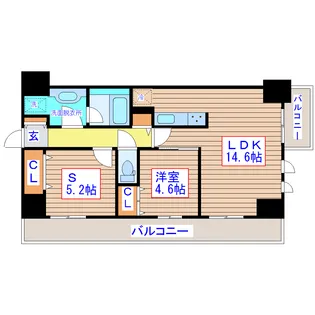 グレイスコート・アイエス【1階】の間取り