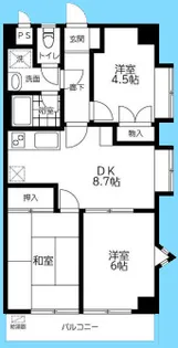 コンフォートとよくら【6階】の間取り