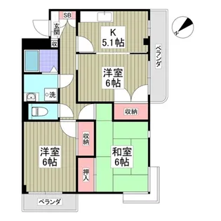 サウスコートエル【2階】の間取り