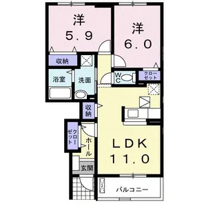 アルカンシェル【1階】の間取り