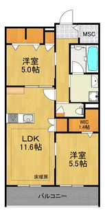 La Maison 千年【4階】の間取り