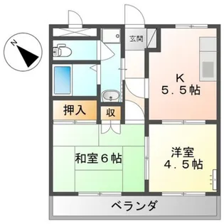 アスパラ館【1階】の間取り