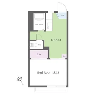 クレスト上野毛A【2階】の間取り
