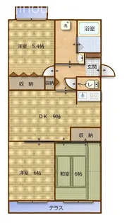ヴィヴァレ東岩槻【2階】の間取り