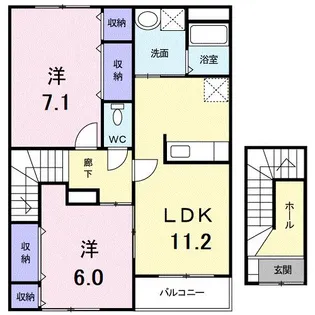 ブロッサムI【2階】の間取り