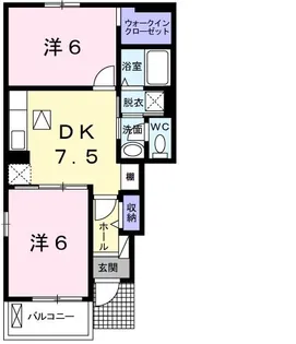 ドエル富里A【1階】の間取り