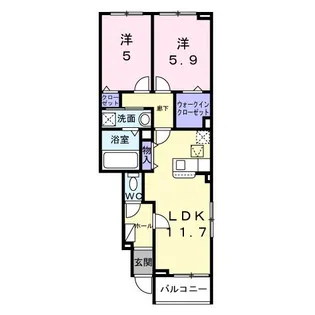 エレガンス メゾン II【1階】の間取り