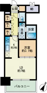 RJRプレシア博多楽水園【4階】の間取り