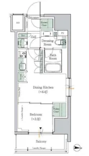 ワンルーフレジデンス中野南台【6階】の間取り