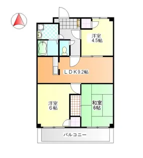 グランドゥール元住吉【1階】の間取り