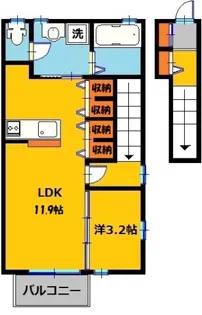 ファミーユ東峰B【2階】の間取り