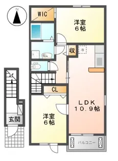 クレール【2階】の間取り