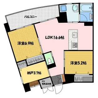トレディアすわの杜【5階】の間取り