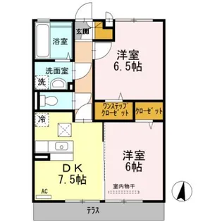 リジエールユー【1階】の間取り