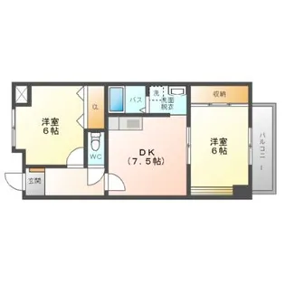 レジデンス鶴見緑地【3階】の間取り