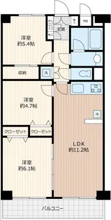 秀和清澄レジデンス【7階】の間取り