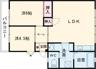 グレースコーポ合川A・B棟【1階】の間取り