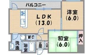 アミューズ甲東園【3階】の間取り