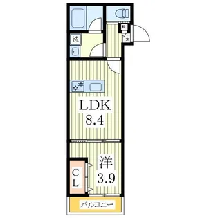 KEIAI RESIDENCE 南柏【1階】の間取り