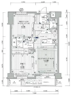 パレステージ山手石川町【3階】の間取り