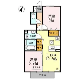 カサ ティエンポ【1階】の間取り