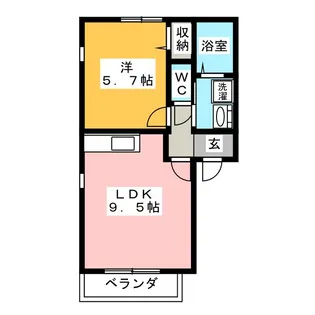メルヴェーユ【1階】の間取り