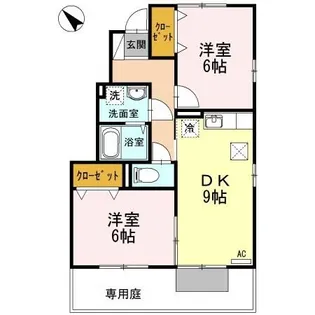 アクエリアス【1階】の間取り