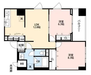 ESTA金沢【4階】の間取り