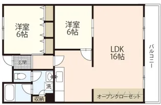インペリアルハイツ今【4階】の間取り