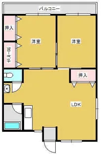 ロマーノ大牟田【4階】の間取り