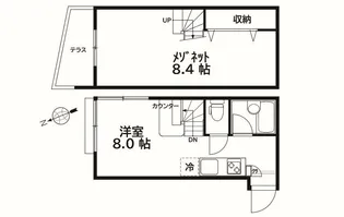 サンフラットつつじヶ丘【1階】の間取り