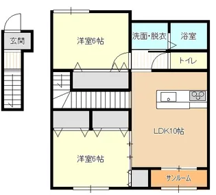 メゾンドカンパーニュ【2階】の間取り