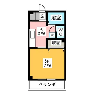 コンフォート若葉【3階】の間取り