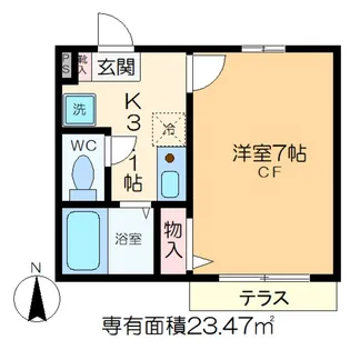 へーベルハイム【1階】の間取り