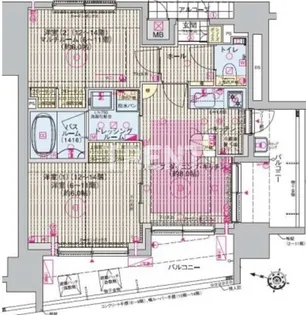エステムプラザ飯田橋タワーレジデンス【11階】の間取り