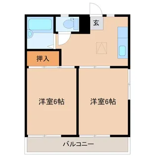 サンハイツ逆井【1階】の間取り