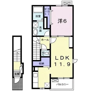 ベルポスト K【2階】の間取り