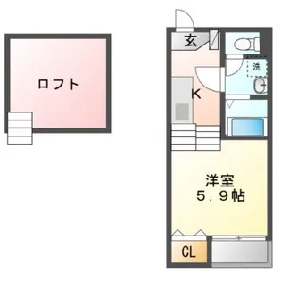 ハーモニーテラス広住町【1階】の間取り