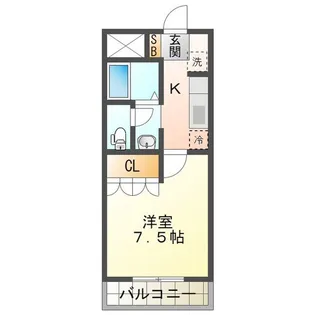 ギャルソニエール泉【1階】の間取り