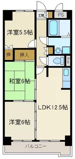 ハイブリッジコート長町【7階】の間取り