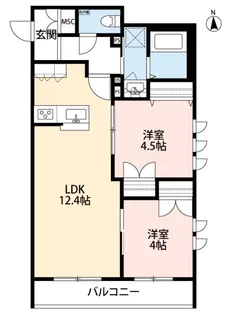 PALMSPRINGS浦和【3階】の間取り