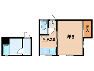 片野ハイツ【1階】の間取り